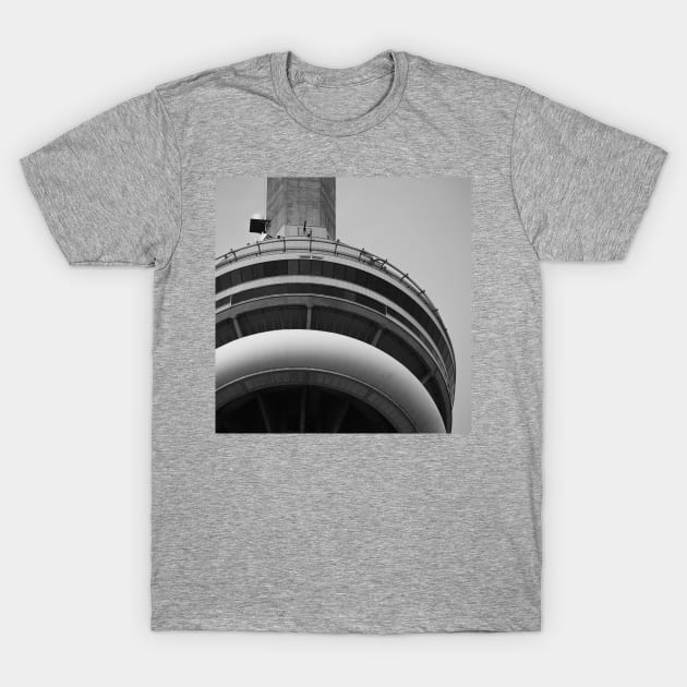 CN Tower in Black and White T-Shirt by M.Scarrow.Photography